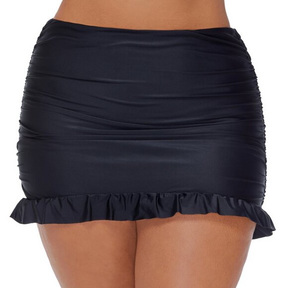 NWT Raisin's Women's Ruffled Tummy Control Swim Skirt Sizes 14W-22W $60 8B539 - Picture 2 of 4